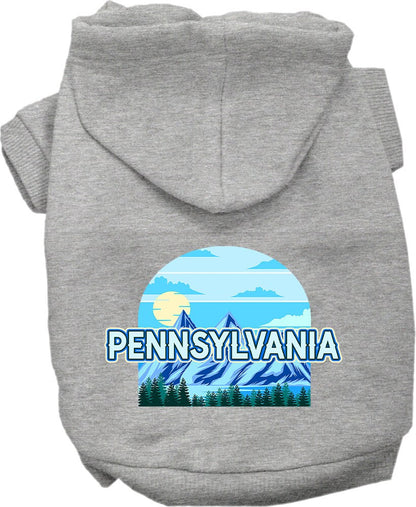 Pet Dog & Cat Screen Printed Hoodie for Medium to Large Pets (Sizes 2XL-6XL), "Pennsylvania Trailblazer"