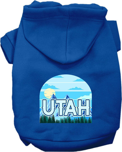 Pet Dog & Cat Screen Printed Hoodie for Small to Medium Pets (Sizes XS-XL), "Utah Trailblazer"