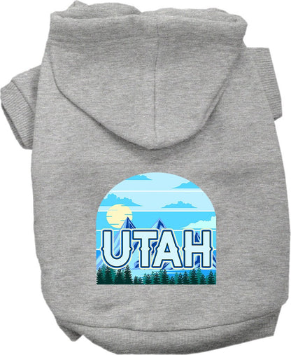 Pet Dog & Cat Screen Printed Hoodie for Small to Medium Pets (Sizes XS-XL), "Utah Trailblazer"