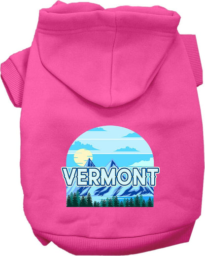 Pet Dog & Cat Screen Printed Hoodie for Medium to Large Pets (Sizes 2XL-6XL), "Vermont Trailblazer"