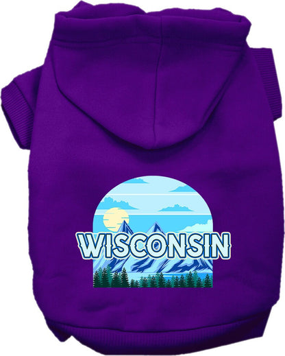 Pet Dog & Cat Screen Printed Hoodie for Medium to Large Pets (Sizes 2XL-6XL), "Wisconsin Trailblazer"