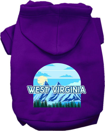 Pet Dog & Cat Screen Printed Hoodie for Small to Medium Pets (Sizes XS-XL), "West Virginia Trailblazer"