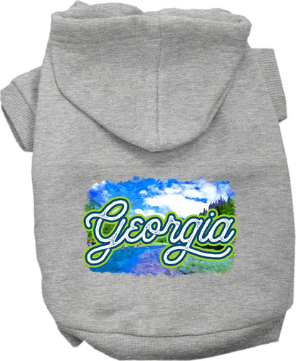 Pet Dog & Cat Screen Printed Hoodie for Small to Medium Pets (Sizes XS-XL), "Georgia Summer"