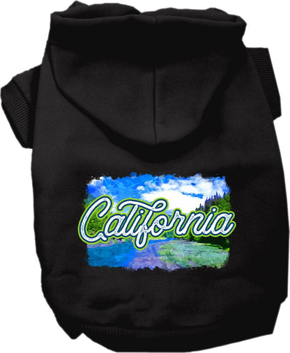 Pet Dog & Cat Screen Printed Hoodie for Medium to Large Pets (Sizes 2XL-6XL), "California Summer"