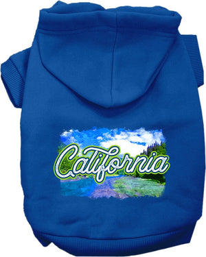 Pet Dog & Cat Screen Printed Hoodie for Medium to Large Pets (Sizes 2XL-6XL), "California Summer"