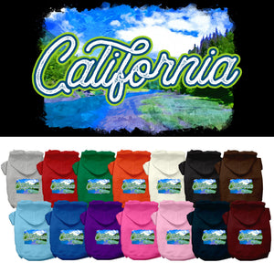 Pet Dog & Cat Screen Printed Hoodie for Medium to Large Pets (Sizes 2XL-6XL), &quot;California Summer&quot;
