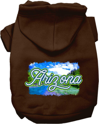 Pet Dog & Cat Screen Printed Hoodie for Small to Medium Pets (Sizes XS-XL), "Arizona Summer"