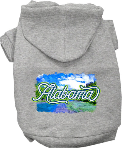 Pet Dog & Cat Screen Printed Hoodie for Medium to Large Pets (Sizes 2XL-6XL), "Alabama Summer"