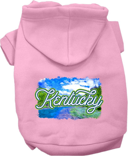 Pet Dog & Cat Screen Printed Hoodie for Medium to Large Pets (Sizes 2XL-6XL), "Kentucky Summer"