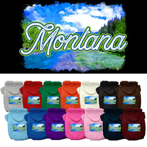 Pet Dog & Cat Screen Printed Hoodie for Medium to Large Pets (Sizes 2XL-6XL), &quot;Montana Summer&quot;