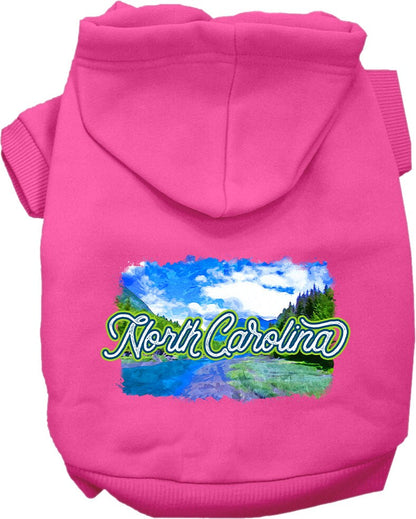 Pet Dog & Cat Screen Printed Hoodie for Small to Medium Pets (Sizes XS-XL), "North Carolina Summer"