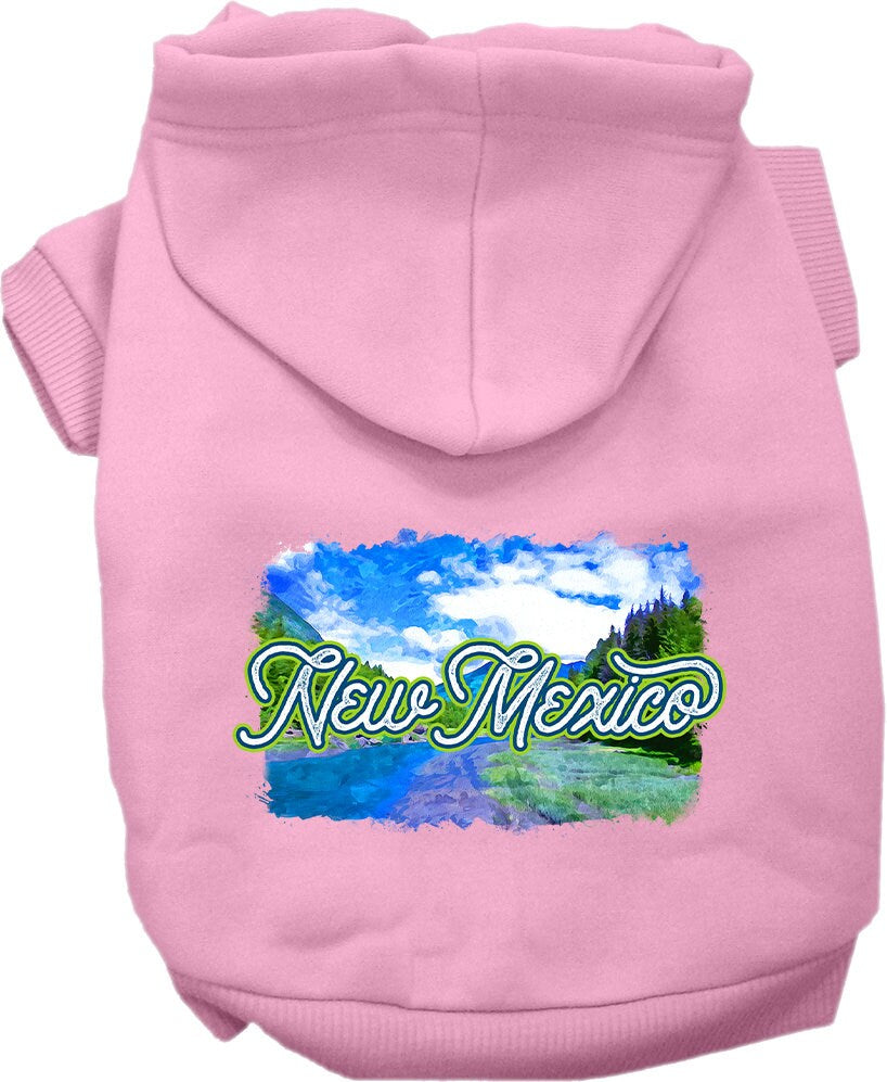Pet Dog & Cat Screen Printed Hoodie for Medium to Large Pets (Sizes 2XL-6XL), "New Mexico Summer"