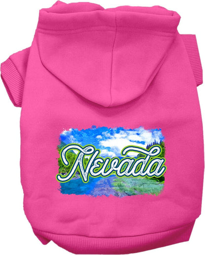 Pet Dog & Cat Screen Printed Hoodie for Small to Medium Pets (Sizes XS-XL), "Nevada Summer"