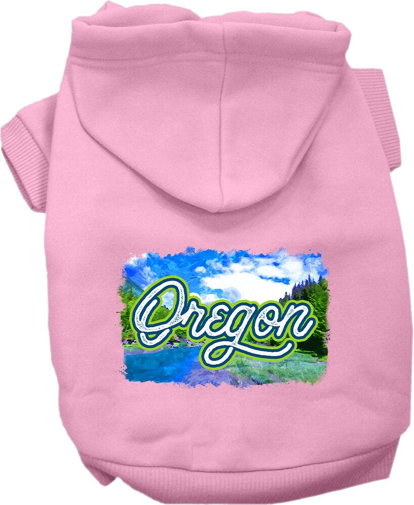 Pet Dog & Cat Screen Printed Hoodie for Medium to Large Pets (Sizes 2XL-6XL), "Oregon Summer"