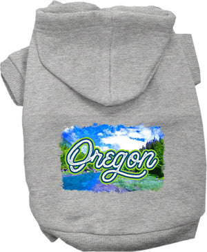 Pet Dog & Cat Screen Printed Hoodie for Medium to Large Pets (Sizes 2XL-6XL), "Oregon Summer"