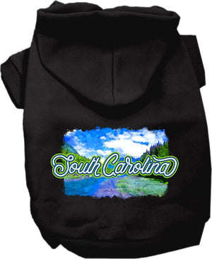 Pet Dog & Cat Screen Printed Hoodie for Small to Medium Pets (Sizes XS-XL), "South Carolina Summer"