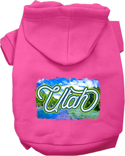 Pet Dog & Cat Screen Printed Hoodie for Small to Medium Pets (Sizes XS-XL), "Utah Summer"