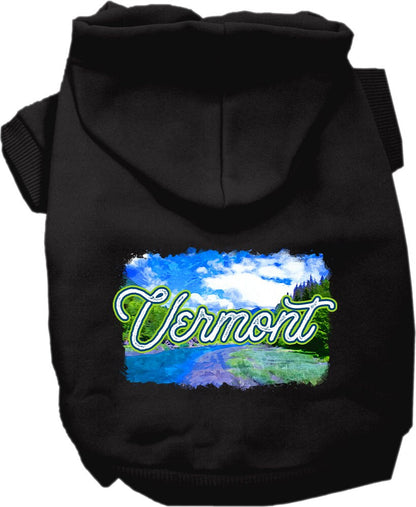 Pet Dog & Cat Screen Printed Hoodie for Medium to Large Pets (Sizes 2XL-6XL), "Vermont Summer"