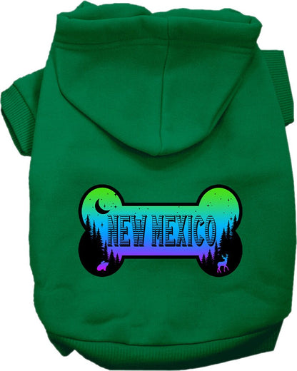 Pet Dog & Cat Screen Printed Hoodie for Medium to Large Pets (Sizes 2XL-6XL), "New Mexico Mountain Shades"