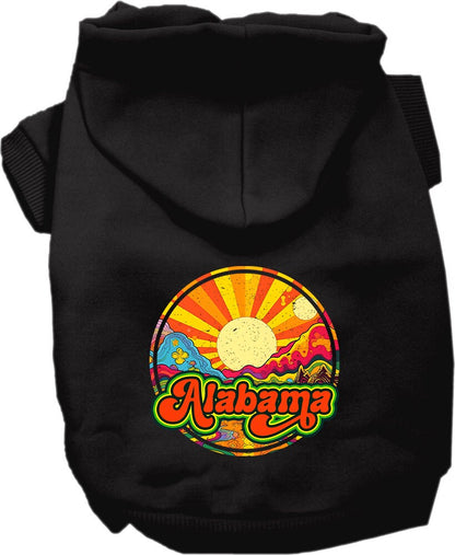 Pet Dog & Cat Screen Printed Hoodie for Medium to Large Pets (Sizes 2XL-6XL), "Alabama Mellow Mountain"