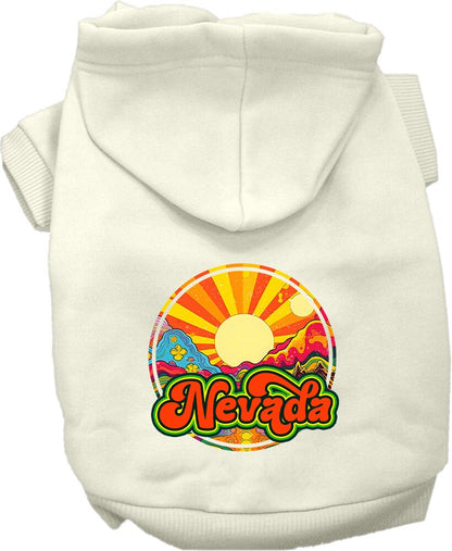 Pet Dog & Cat Screen Printed Hoodie for Small to Medium Pets (Sizes XS-XL), "Nevada Mellow Mountain"