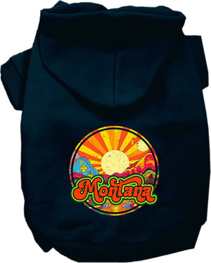 Pet Dog & Cat Screen Printed Hoodie for Small to Medium Pets (Sizes XS-XL), "Montana Mellow Mountain"