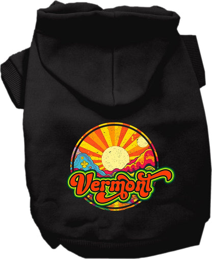 Pet Dog & Cat Screen Printed Hoodie for Small to Medium Pets (Sizes XS-XL), "Vermont Mellow Mountain"