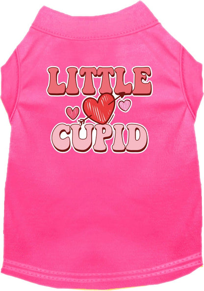 Pet Dog & Cat Screen Printed Shirt for Small to Medium Pets (Sizes XS-XL), "Little Cupid"