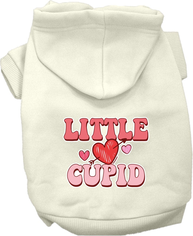 Pet Dog & Cat Screen Printed Hoodie for Medium to Large Pets (Sizes 2XL-6XL), "Little Cupid"
