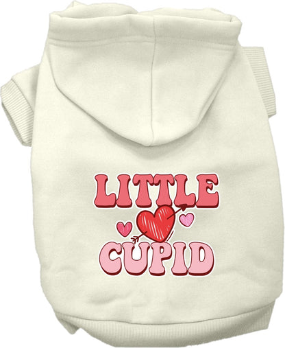 Pet Dog & Cat Screen Printed Hoodie for Small to Medium Pets (Sizes XS-XL),"Little Cupid"