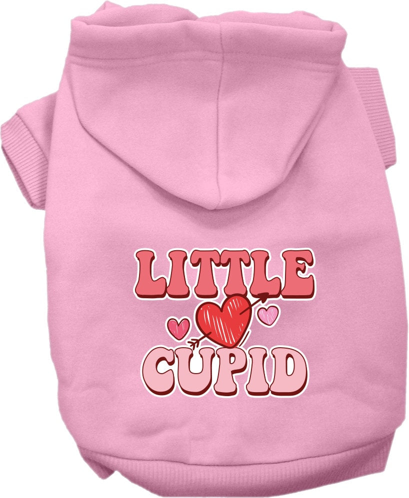 Pet Dog & Cat Screen Printed Hoodie for Small to Medium Pets (Sizes XS-XL),"Little Cupid"
