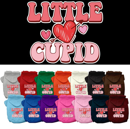 Pet Dog & Cat Screen Printed Hoodie for Small to Medium Pets (Sizes XS-XL),"Little Cupid"