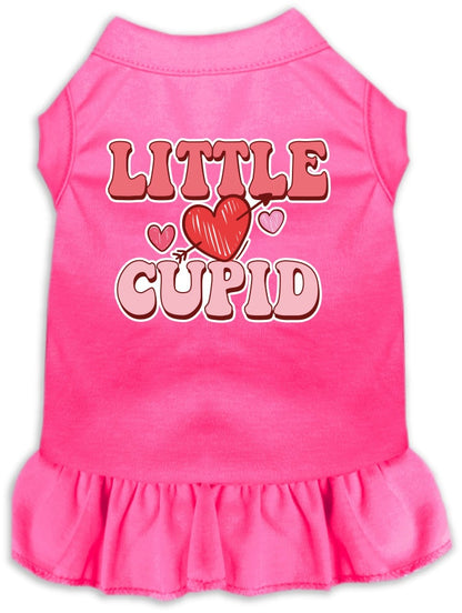 Pet Dog & Cat Screen Printed Dress for Small to Medium Pets (Sizes XS-XL), "Little Cupid"