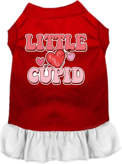 Pet Dog & Cat Screen Printed Dress for Small to Medium Pets (Sizes XS-XL), "Little Cupid"