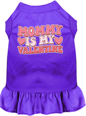 Pet Dog & Cat Screen Printed Dress for Medium to Large Pets (Sizes 2XL-4XL), "Mommy Is My Valentine"