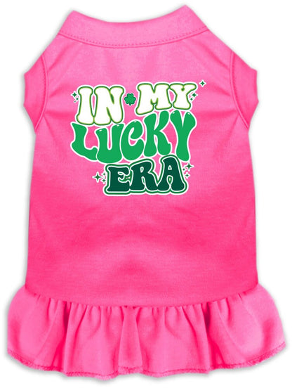 Pet Dog & Cat Screen Printed Dress for Small to Medium Pets (Sizes XS-XL), "In My Lucky Era"