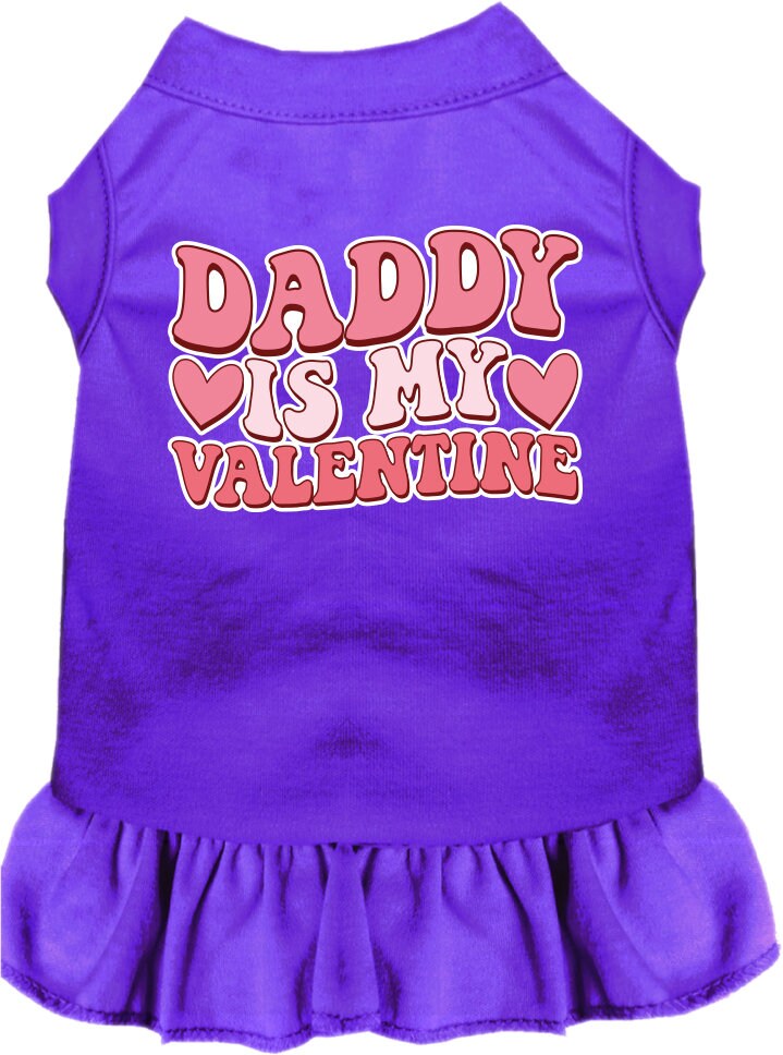 Pet Dog & Cat Screen Printed Dress for Small to Medium Pets (Sizes XS-XL), "Daddy Is My Valentine"
