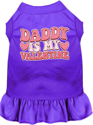 Pet Dog & Cat Screen Printed Dress for Small to Medium Pets (Sizes XS-XL), "Daddy Is My Valentine"