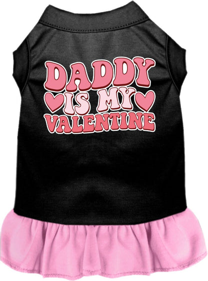 Pet Dog & Cat Screen Printed Dress for Small to Medium Pets (Sizes XS-XL), "Daddy Is My Valentine"