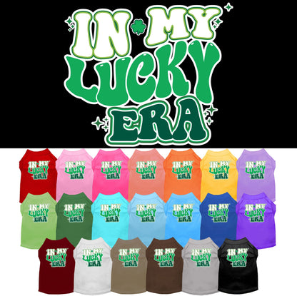 Pet Dog & Cat Screen Printed Shirt for Small to Medium Pets (Sizes XS-XL), "In My Lucky Era"