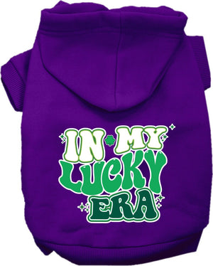 Pet Dog & Cat Screen Printed Hoodie for Medium to Large Pets (Sizes 2XL-6XL), "In My Lucky Era"