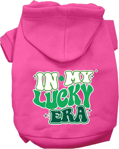 Pet Dog & Cat Screen Printed Hoodie for Small to Medium Pets (Sizes XS-XL), "In My Lucky Era"