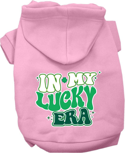 Pet Dog & Cat Screen Printed Hoodie for Small to Medium Pets (Sizes XS-XL), "In My Lucky Era"