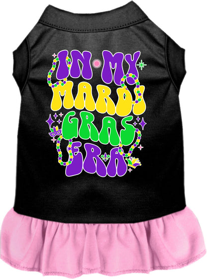 Pet Dog & Cat Screen Printed Dress for Small to Medium Pets (Sizes XS-XL), "In My Mardi Gras Era"