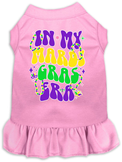 Pet Dog & Cat Screen Printed Dress for Small to Medium Pets (Sizes XS-XL), "In My Mardi Gras Era"