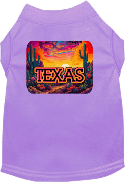 Pet Dog & Cat Screen Printed Shirt for Medium to Large Pets (Sizes 2XL-6XL), "Texas Neon Desert"