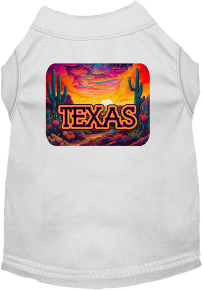 Pet Dog & Cat Screen Printed Shirt for Medium to Large Pets (Sizes 2XL-6XL), "Texas Neon Desert"