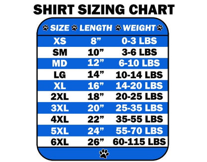 Pet Dog & Cat Screen Printed Shirt for Small to Medium Pets (Sizes XS-XL), "Virginia Blue Dolphins"