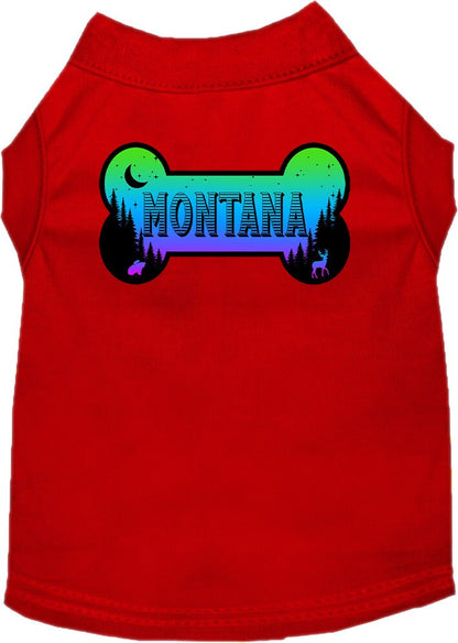 Pet Dog & Cat Screen Printed Shirt for Small to Medium Pets (Sizes XS-XL), "Montana Mountain Shades"