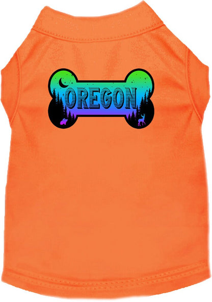 Pet Dog & Cat Screen Printed Shirt for Medium to Large Pets (Sizes 2XL-6XL), "Oregon Mountain Shades"